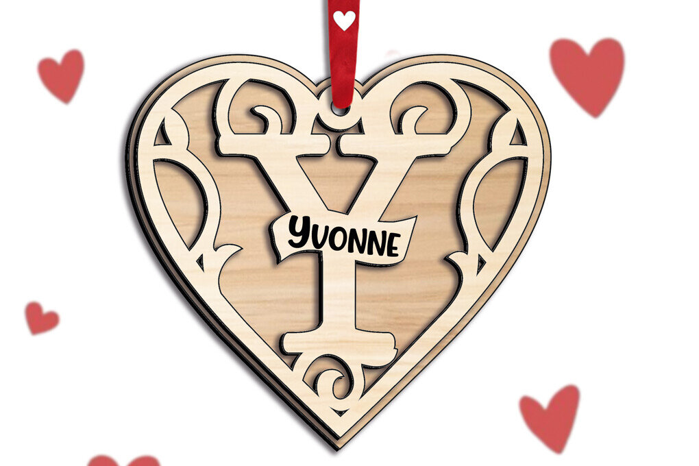 Intra απο ξύλο plywood  Χρώμα wenge 3mm-4mm πάχος - Δώρο Letter Y Laser για την Ημέρα του Αγίου Βαλεντίνου Δίασταση 20x20 cm INTRAFABR-122250939