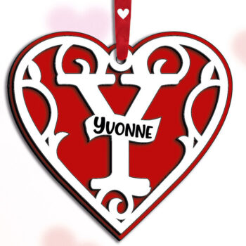 Intra απο ξύλο plywood  Χρώμα wenge 3mm-4mm πάχος - Δώρο Letter Y Laser για την Ημέρα του Αγίου Βαλεντίνου Δίασταση 20x20 cm INTRAFABR-122250939 - Image 2