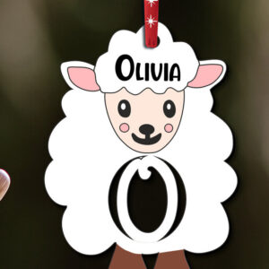 Intra απο ξύλο plywood  Χρώμα wenge 3mm-4mm πάχος - Ετικέτα δώρου Γράμμα O Πρόβατο Πασχαλινό Στολίδι Δίασταση 6x6 cm INTRAFABR-122250982