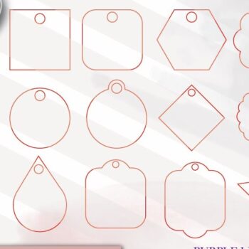 Intra απο ξύλο plywood  Χρώμα wenge 3mm-4mm πάχος - Πακέτο ετικετών δώρου Δίασταση 20x20 cm INTRAFABR-122251013 - Image 2