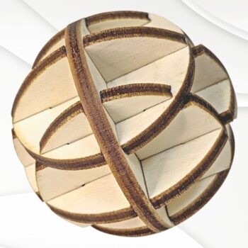 Intra απο ξύλο plywood  Χρώμα wenge 3mm-4mm πάχος - με λέιζερ μπάλα παιχνιδιών δώρου Δίασταση 42x42 cm INTRAFABR-29664783 - Image 3