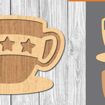 Intra απο ξύλο plywood  Χρώμα wenge 3mm-4mm πάχος - Ginger Drink Decoration Δίασταση 20x20 cm INTRAFABR-106889154 - Image 1