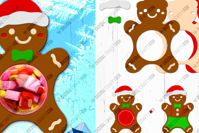 Intra απο ξύλο plywood  Χρώμα wenge 3mm-4mm πάχος - Gingerbread Candy Dome, 3D Christmas Δίασταση 26x14 cm INTRAFABR-112166605