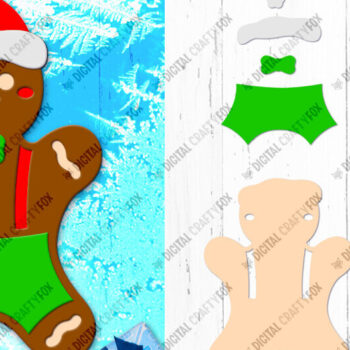 Intra απο ξύλο plywood  Χρώμα wenge 3mm-4mm πάχος - Gingerbread Candy Dome, 3D Christmas Δίασταση 26x14 cm INTRAFABR-112166605 - Image 3