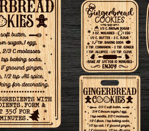 Intra απο ξύλο plywood  Χρώμα wenge 3mm-4mm πάχος - Πίνακας κοπής συνταγής για μπισκότα μελόψωμο Δίασταση 40x50 cm INTRAFABR-112316755