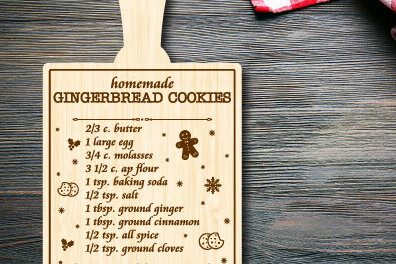 Intra απο ξύλο plywood  Χρώμα wenge 3mm-4mm πάχος - Συνταγή για μπισκότα μελόψωμο Δίασταση 30x20 cm INTRAFABR-112316824