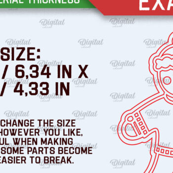 Intra απο ξύλο plywood Χρώμα wenge 3mm-4mm πάχος - Πακέτο λέιζερ Οικογενειακό Στολίδι Gingerbread Δίασταση 6x6 cm INTRAFABR-123582083 - Image 2