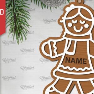 Intra απο ξύλο plywood  Χρώμα wenge 3mm-4mm πάχος - Gingerbread Girl . Οικογένεια μελόψωμο Δίασταση 30x20 cm INTRAFABR-25445973