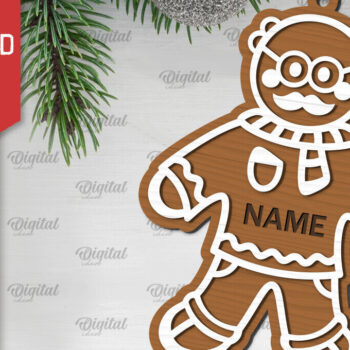 Intra απο ξύλο plywood Χρώμα wenge 3mm-4mm πάχος - Gingerbread Grandfather . Οικογενειακή Δίασταση 30x20 cm INTRAFABR-25445998 - Image 1