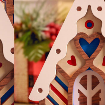 Intra απο ξύλο plywood  Χρώμα wenge 3mm-4mm πάχος - Gingerbread House 3D Layered Cut Δίασταση 20x25 cm INTRAFABR-121492463 - Image 3