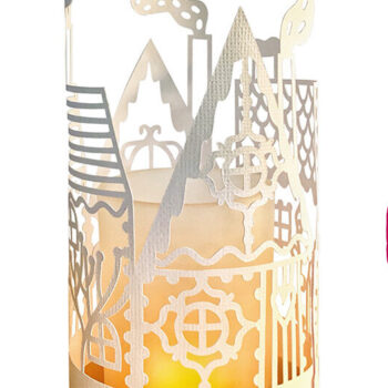 Intra απο ξύλο plywood  Χρώμα wenge 3mm-4mm πάχος - Αποκοπής Lantern House Gingerbread Δίασταση 5x11 cm INTRAFABR-116758725 - Image 1