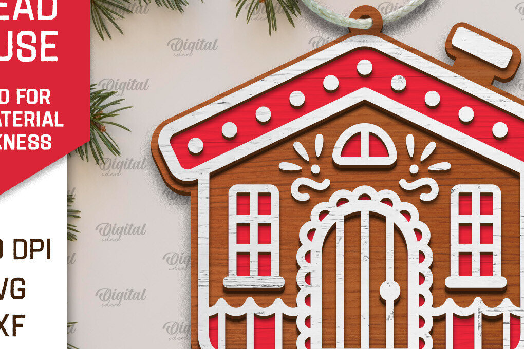 Intra απο ξύλο plywood  Χρώμα wenge 3mm-4mm πάχος - με λέιζερ Σπίτι μελόψωμο Δίασταση 30x20 cm INTRAFABR-71842827