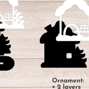 Intra απο ξύλο plywood  Χρώμα wenge 3mm-4mm πάχος - Gingerbread House Στολίδι, Οικογενειακό Όνομα Δίασταση 6x6 cm INTRAFABR-122527552