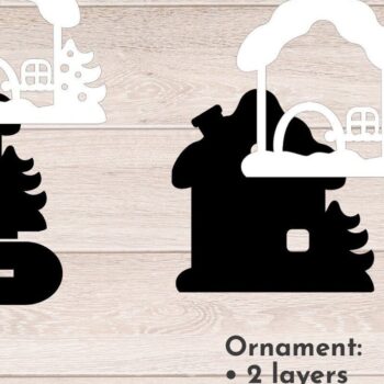 Intra απο ξύλο plywood  Χρώμα wenge 3mm-4mm πάχος - Gingerbread House Στολίδι, Οικογενειακό Όνομα Δίασταση 6x6 cm INTRAFABR-122527552 - Image 1