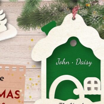 Intra απο ξύλο plywood  Χρώμα wenge 3mm-4mm πάχος - Gingerbread House Στολίδι, Οικογενειακό Όνομα Δίασταση 6x6 cm INTRAFABR-122527552 - Image 3