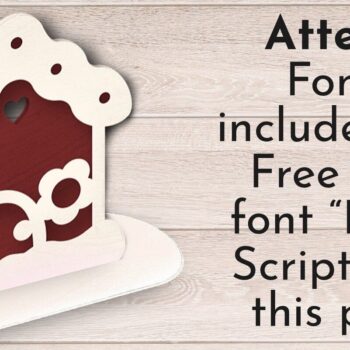 Intra απο ξύλο plywood  Χρώμα wenge 3mm-4mm πάχος - Gingerbread House Στολίδι, Οικογενειακό Όνομα Δίασταση 6x6 cm INTRAFABR-122527589 - Image 2