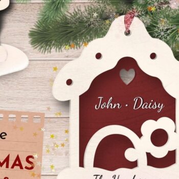 Intra απο ξύλο plywood  Χρώμα wenge 3mm-4mm πάχος - Gingerbread House Στολίδι, Οικογενειακό Όνομα Δίασταση 6x6 cm INTRAFABR-122527589 - Image 3