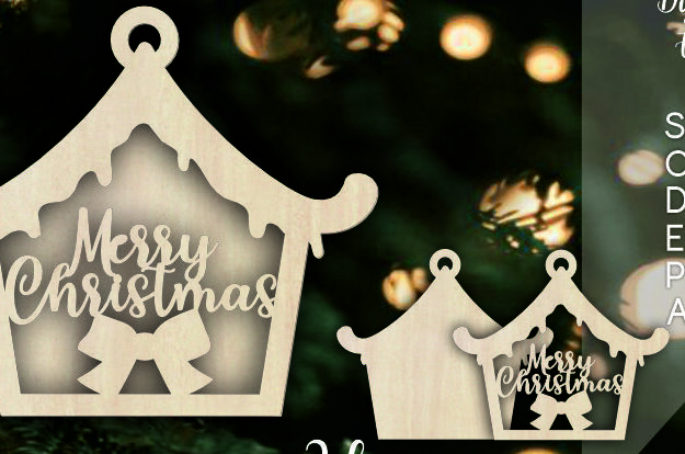 Intra απο ξύλο plywood  Χρώμα wenge 3mm-4mm πάχος - Στολίδι με μελόψωμο για το σπίτι με λέιζερ Δίασταση 6x6 cm INTRAFABR-122527617