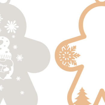 Intra απο ξύλο plywood  Χρώμα wenge 3mm-4mm πάχος - Χριστουγεννιάτικο στολίδι Gingerbread Man Δίασταση 5x3 cm INTRAFABR-116621815 - Image 4