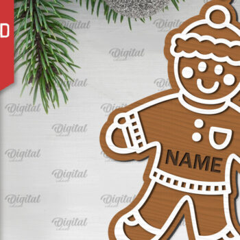 Intra απο ξύλο plywood  Χρώμα wenge 3mm-4mm πάχος - Gingerbread Man . Οικογένεια μελόψωμο Δίασταση 30x20 cm INTRAFABR-96199086 - Image 1