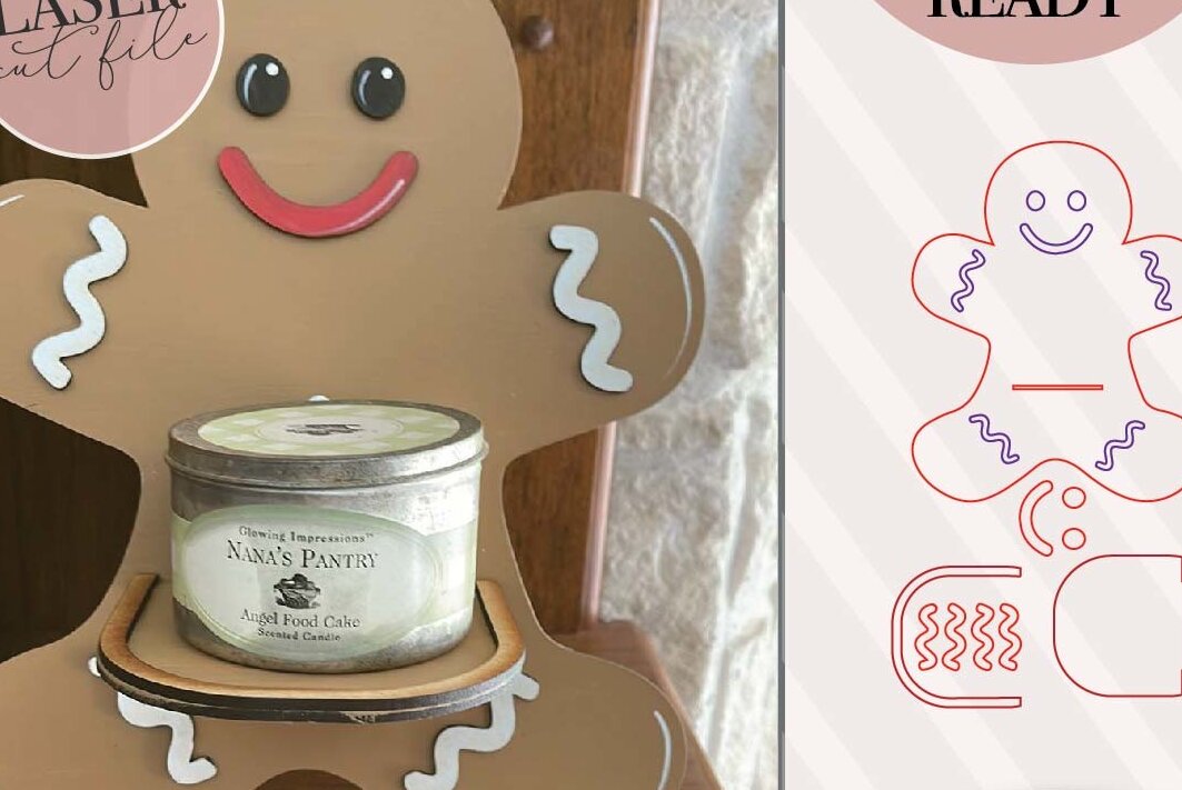 Intra απο ξύλο plywood  Χρώμα wenge 3mm-4mm πάχος - Gingerbread Man Wall Ράφι Δίασταση 30x20 cm INTRAFABR-124658615