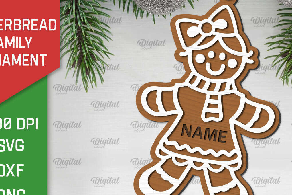 Intra απο ξύλο plywood  Χρώμα wenge 3mm-4mm πάχος - Gingerbread Mom . Οικογένεια μελόψωμο Δίασταση 30x20 cm INTRAFABR-124658382