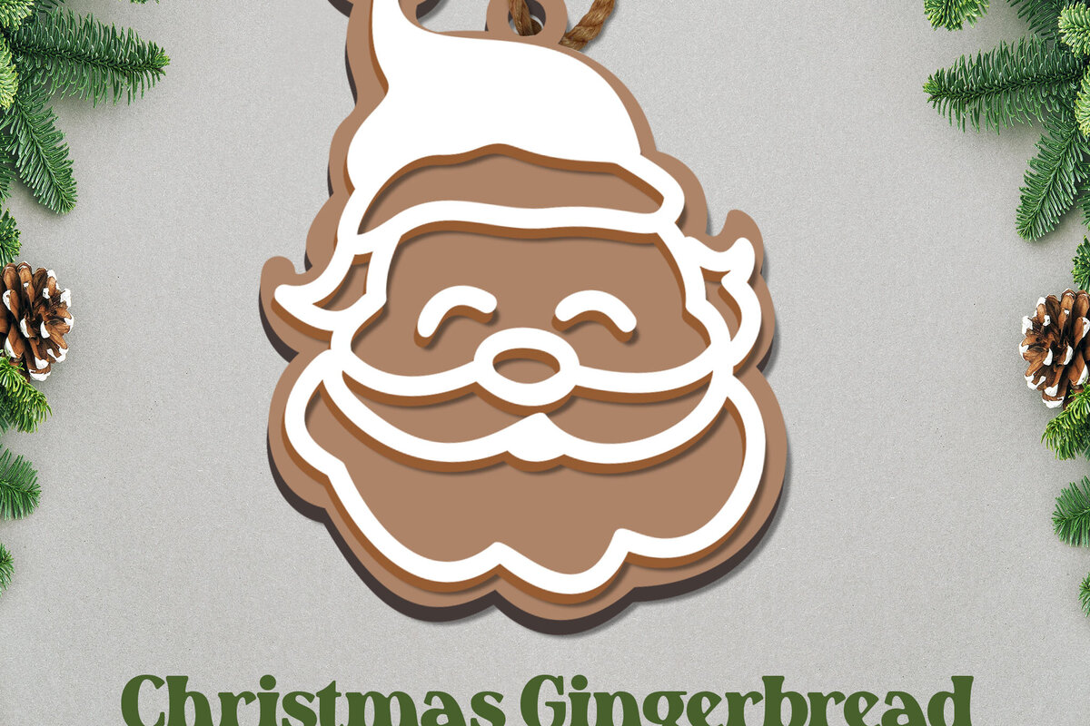 Intra απο ξύλο plywood  Χρώμα wenge 3mm-4mm πάχος - Στολίδι με μελόψωμο. Χριστουγεννιάτικο στολίδι Δίασταση 6x6 cm INTRAFABR-7673559