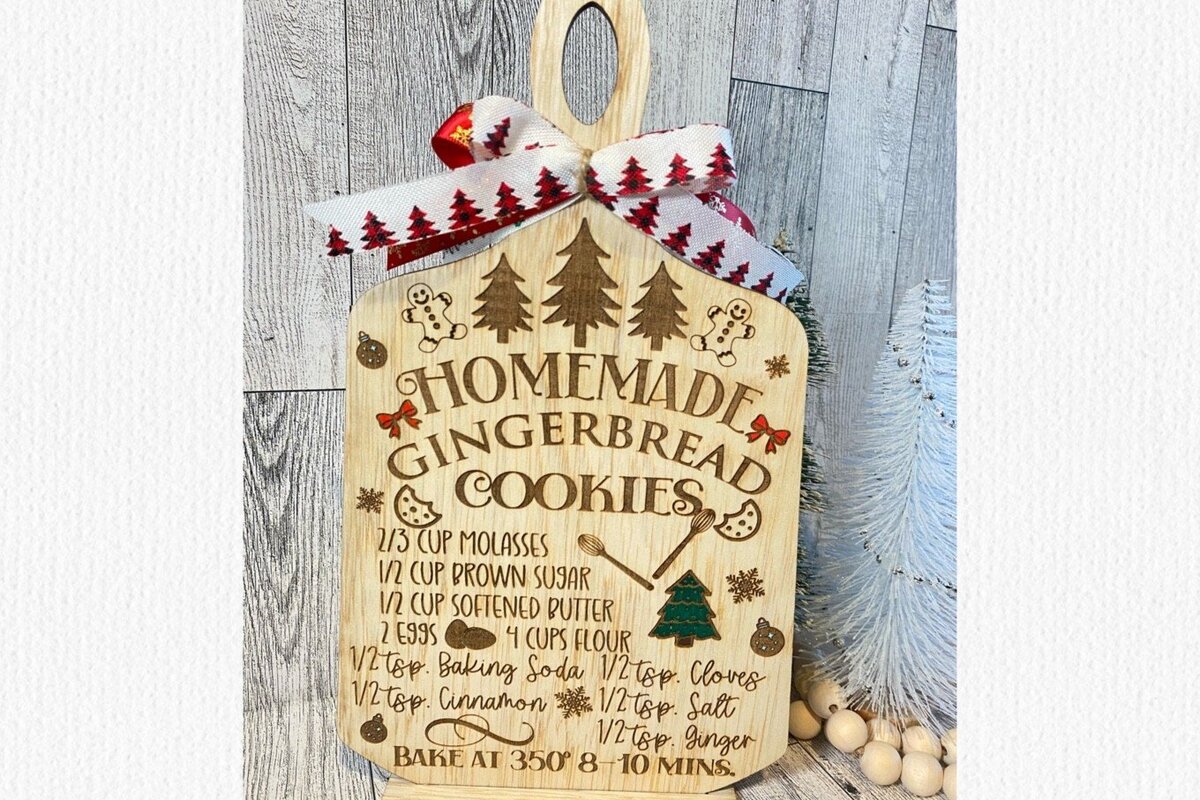 Intra απο ξύλο plywood  Χρώμα wenge 3mm-4mm πάχος - Συνταγή Gingerbread Laser Δίασταση 30x20 cm INTRAFABR-77087144