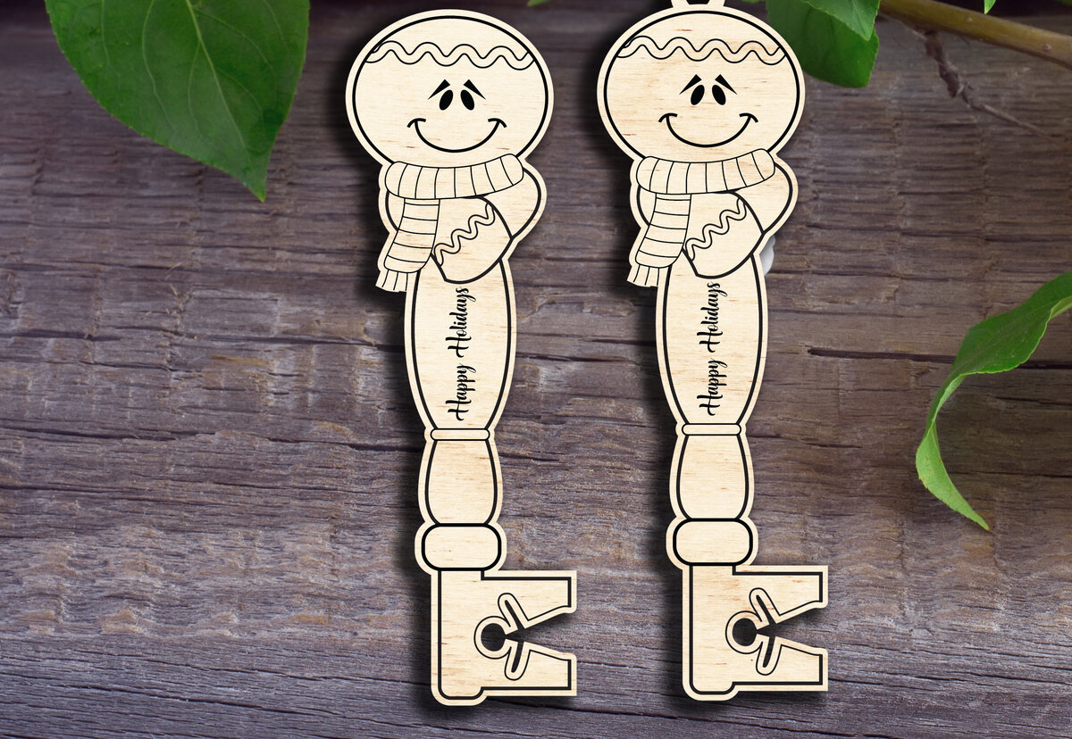 Intra απο ξύλο plywood  Χρώμα wenge 3mm-4mm πάχος - Gingerbread - Santa Key Στολίδια Δίασταση 6x6 cm INTRAFABR-81314155