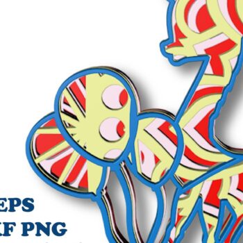 Intra απο ξύλο plywood  Χρώμα wenge 3mm-4mm πάχος - Καμηλοπάρδαλη και μπαλόνια, τρισδιάστατη Μάνταλα Δίασταση 30x20 cm INTRAFABR-103123850 - Image 4