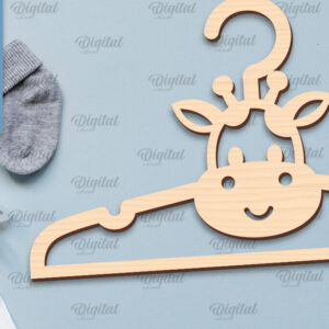 Intra απο ξύλο plywood  Χρώμα wenge 3mm-4mm πάχος - Κρεμάστρα μωρών Giraffe Laser κοπής Δίασταση 30x20 cm INTRAFABR-119557040