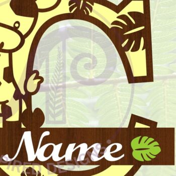 Intra απο ξύλο plywood Χρώμα wenge 3mm-4mm πάχος - Καμηλοπάρδαλη κεφαλαίο Γ Μονόγραμμα Δίασταση 30x20 cm INTRAFABR-121186604 - Image 1