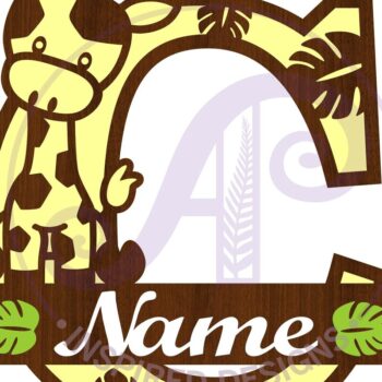 Intra απο ξύλο plywood Χρώμα wenge 3mm-4mm πάχος - Καμηλοπάρδαλη κεφαλαίο Γ Μονόγραμμα Δίασταση 30x20 cm INTRAFABR-121186604 - Image 3