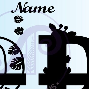 Intra απο ξύλο plywood Χρώμα wenge 3mm-4mm πάχος - Καμηλοπάρδαλη κεφαλαίο D Μονόγραμμα Δίασταση 30x20 cm INTRAFABR-121186585 - Image 2