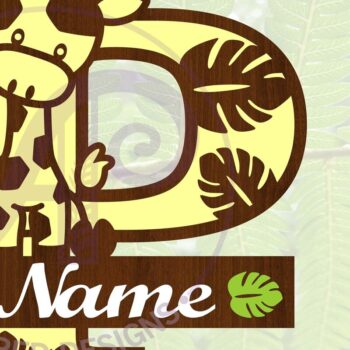 Intra απο ξύλο plywood Χρώμα wenge 3mm-4mm πάχος - Καμηλοπάρδαλη κεφαλαίο P Μονόγραμμα Δίασταση 30x20 cm INTRAFABR-26584418 - Image 1