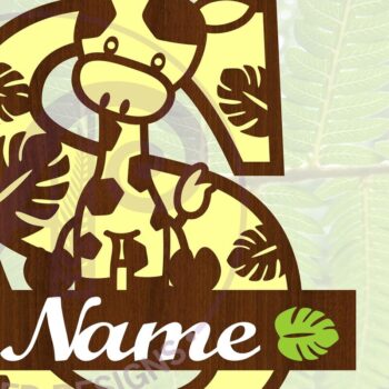 Intra απο ξύλο plywood  Χρώμα wenge 3mm-4mm πάχος - Giraffe Capital S Μονόγραμμα Δίασταση 30x20 cm INTRAFABR-30127174 - Image 1