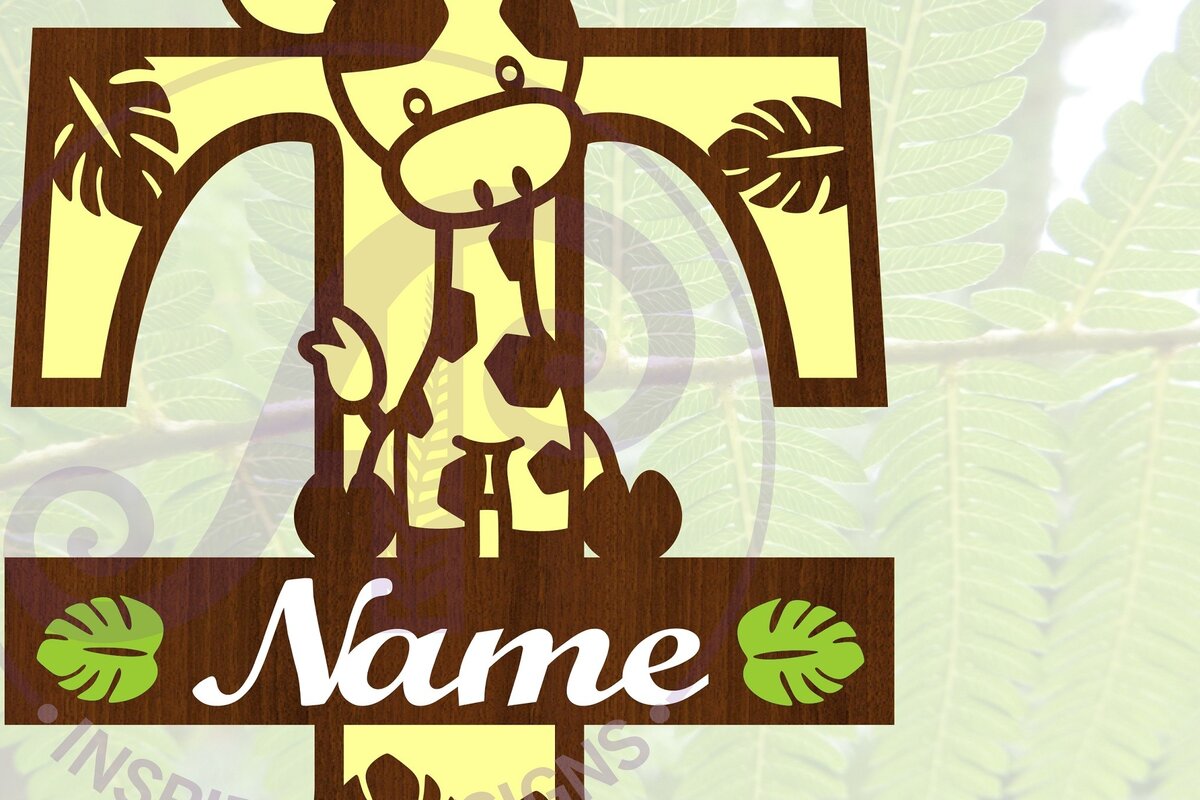 Intra απο ξύλο plywood  Χρώμα wenge 3mm-4mm πάχος - Καμηλοπάρδαλη κεφαλαίο T Μονόγραμμα Δίασταση 30x20 cm INTRAFABR-10435637