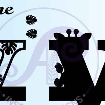 Intra απο ξύλο plywood Χρώμα wenge 3mm-4mm πάχος - Καμηλοπάρδαλη κεφαλαίο V μονόγραμμα Δίασταση 30x20 cm INTRAFABR-27391194 - Image 2