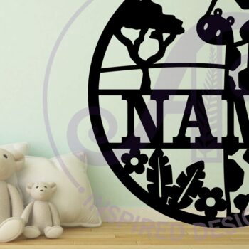 Intra απο ξύλο plywood  Χρώμα wenge 3mm-4mm πάχος - Σημάδι ονόματος καμηλοπάρδαλης Laser Δίασταση 30x20 cm INTRAFABR-28604206 - Image 2