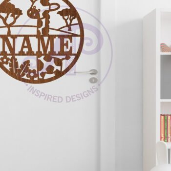 Intra απο ξύλο plywood  Χρώμα wenge 3mm-4mm πάχος - Σημάδι ονόματος καμηλοπάρδαλης Laser Δίασταση 30x20 cm INTRAFABR-28604206 - Image 3