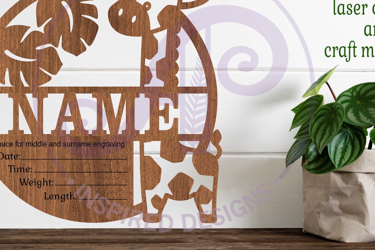 Intra απο ξύλο plywood  Χρώμα wenge 3mm-4mm πάχος - Στατιστικά νεογέννητου μωρού καμηλοπάρδαλης, πλάκα γέννησης Δίασταση 30x20 cm INTRAFABR-28604350