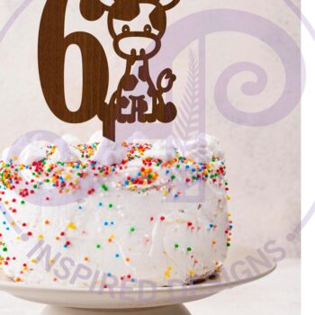 Intra απο ξύλο plywood  Χρώμα wenge 3mm-4mm πάχος - Giraffe Number Cake Toppers, 10 σχέδια Δίασταση 20x20 cm INTRAFABR-28604580 - Image 2