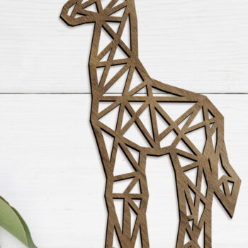 Intra απο ξύλο plywood  Χρώμα wenge 3mm-4mm πάχος - Διακοσμητικό πρότυπο καμηλοπάρδαλης Δίασταση 19x17 cm INTRAFABR-28604785 - Image 1