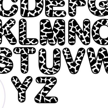 Intra απο ξύλο plywood  Χρώμα wenge 3mm-4mm πάχος - Giraffe Print Letters Alphabet Σετ X 26 Δίασταση 30x20 cm INTRAFABR-28646245 - Image 5