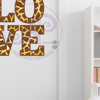 Intra απο ξύλο plywood  Χρώμα wenge 3mm-4mm πάχος - Giraffe Print Name Γράμματα Σετ αλφαβήτου. Δίασταση 30x20 cm INTRAFABR-28646358 - Image 2