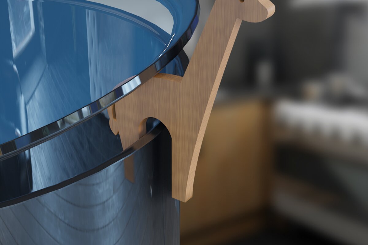 Intra απο ξύλο plywood  Χρώμα wenge 3mm-4mm πάχος - Καμηλοπάρδαλη . Pot Prop Δίασταση 30x20 cm INTRAFABR-28646553