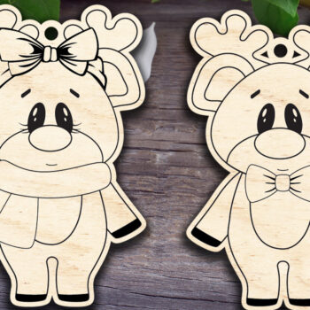 Intra απο ξύλο plywood Χρώμα wenge 3mm-4mm πάχος - Στολίδια από τάρανδο για κορίτσι και αγόρι Δίασταση 6x6 cm INTRAFABR-118809701 - Image 1