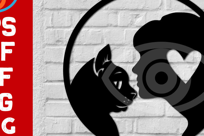 Intra απο ξύλο plywood  Χρώμα wenge 3mm-4mm πάχος - Girl Kiss Cat Love Wall Are Decor Design Δίασταση 40x50 cm INTRAFABR-66392775