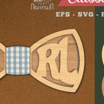 Intra απο ξύλο plywood  Χρώμα wenge 3mm-4mm πάχος - Κοριτσίστικο παπιγιόν κοπής με λέιζερ Δίασταση 20x20 cm INTRAFABR-67939476 - Image 1