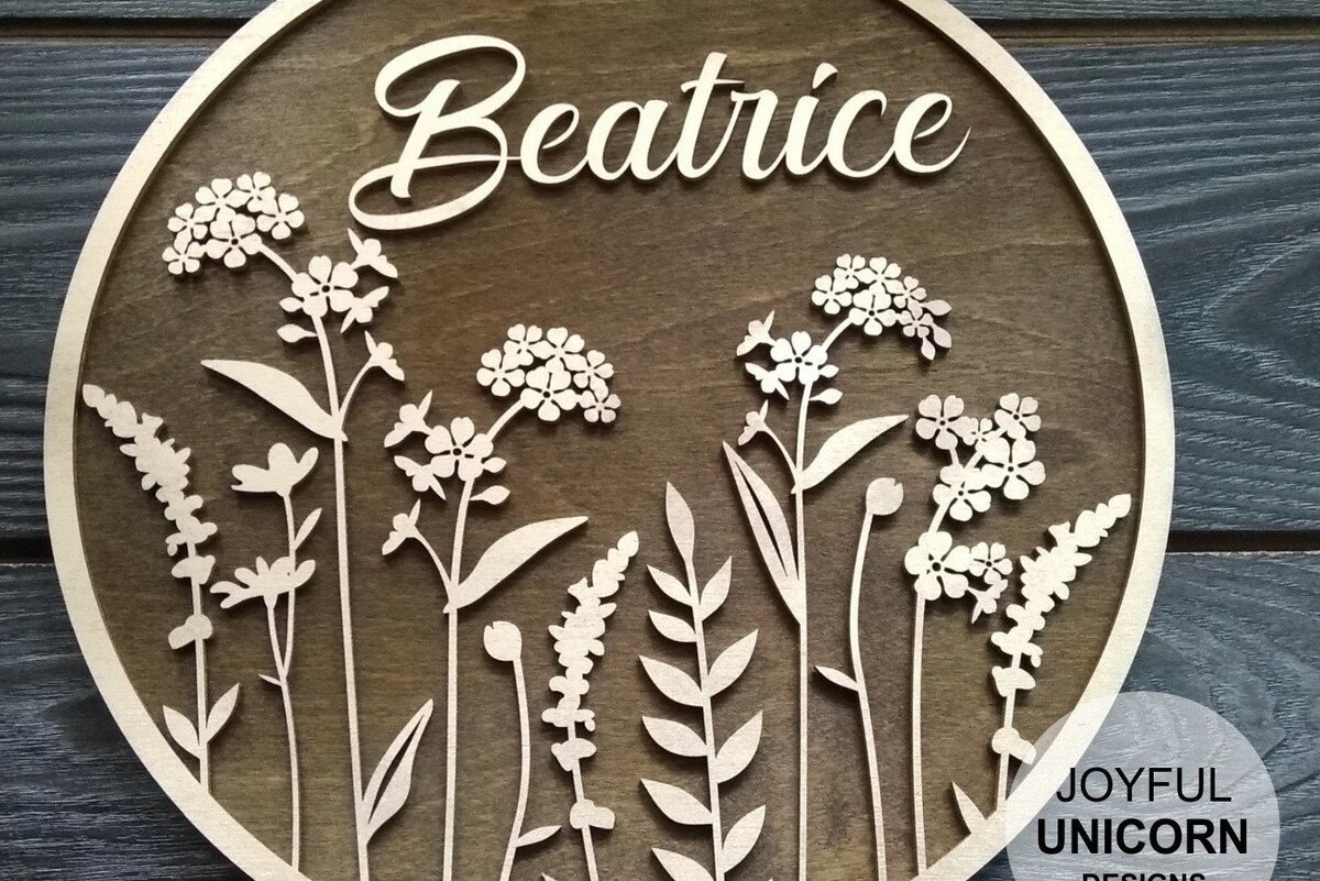 Intra απο ξύλο plywood  Χρώμα wenge 3mm-4mm πάχος - Cut Name Name Name Girl Δίασταση 20x20 cm INTRAFABR-95234945